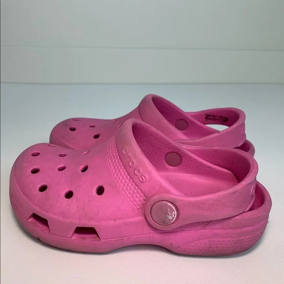 Crocs Youth Bubblegum Pink Original Size 11 - Picture 9 of 9